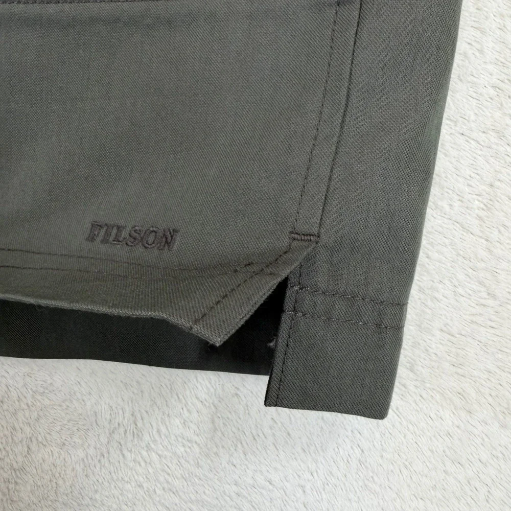 Filson Men's XXL Charcoal Cotton Nylon Outdoor Hiking Shorts Drawstring Fishing
